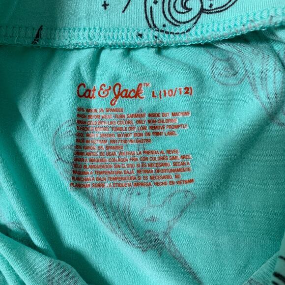 CAT & JACK Mint Green Unicorn Print Maxi Skirt (10/12) - Picture 2 of 5